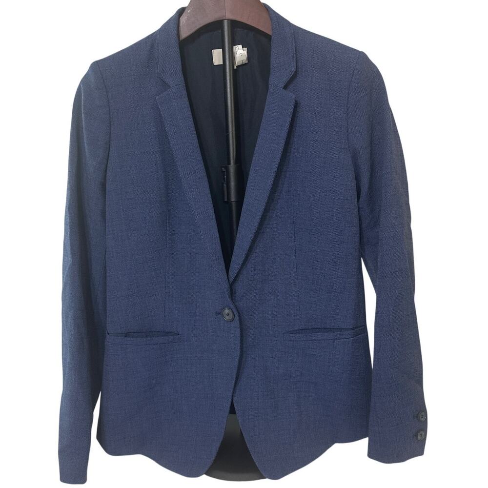 ANN TAYLOR LOFT Women's Blue Suit Jacket Blazer Size 0